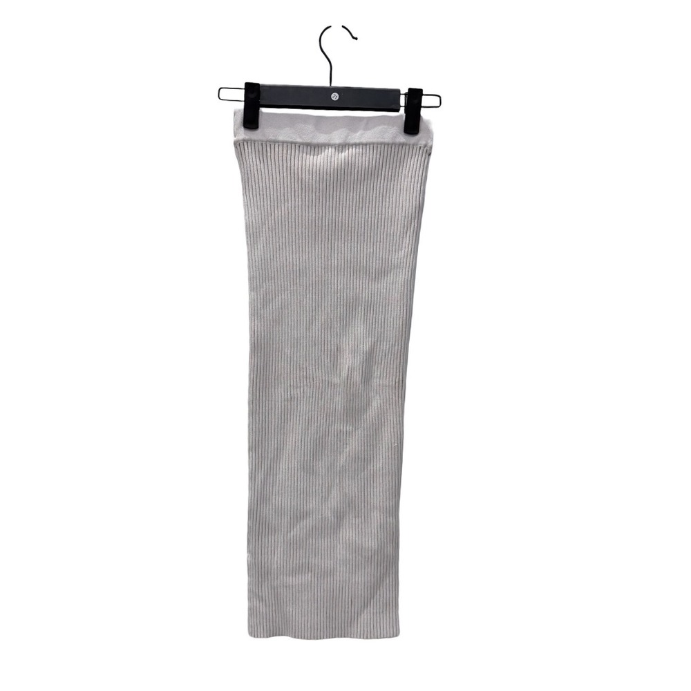 ANINE BING Julian Skirt In Ivory And Camel - Picture 4 of 9
